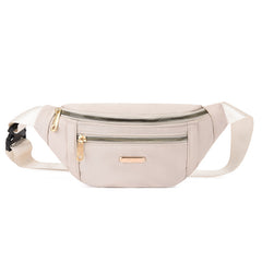 Waterproof Nylon Zipper Fanny Pack Crossbody Bag