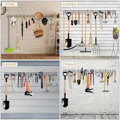 Heavy Duty Wall Storage Rack for Garden Tools Shovel Rake Broom
