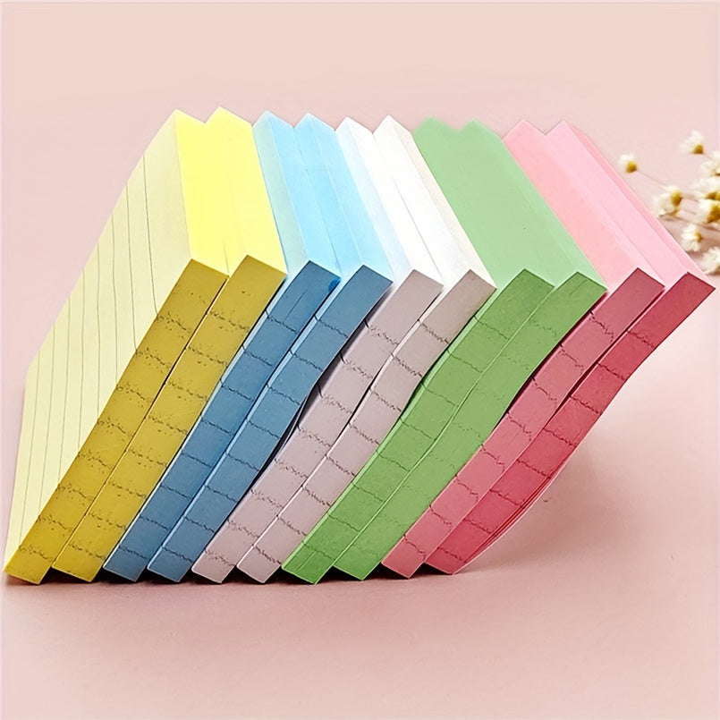 10 Pastel Lined Sticky Note Pads for Home Office School