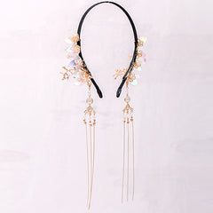 Vintage Chinese Style Hanfu Hairband with Flower Tassel