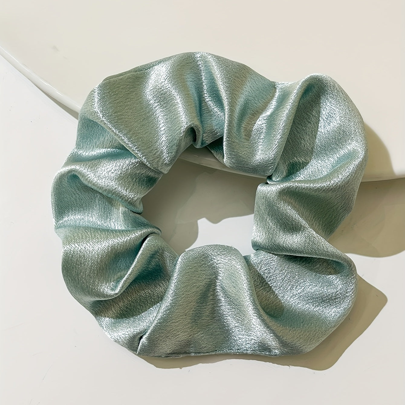 4pcs Solid Silky Scrunchies Hair Rope for Girls and Women