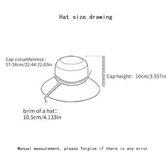 Straw Sun Hat Wide Brim Floral Ribbon Bucket Hat Solid Beach Hats