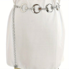 Y2K Moon Star Waist Chain for Women
