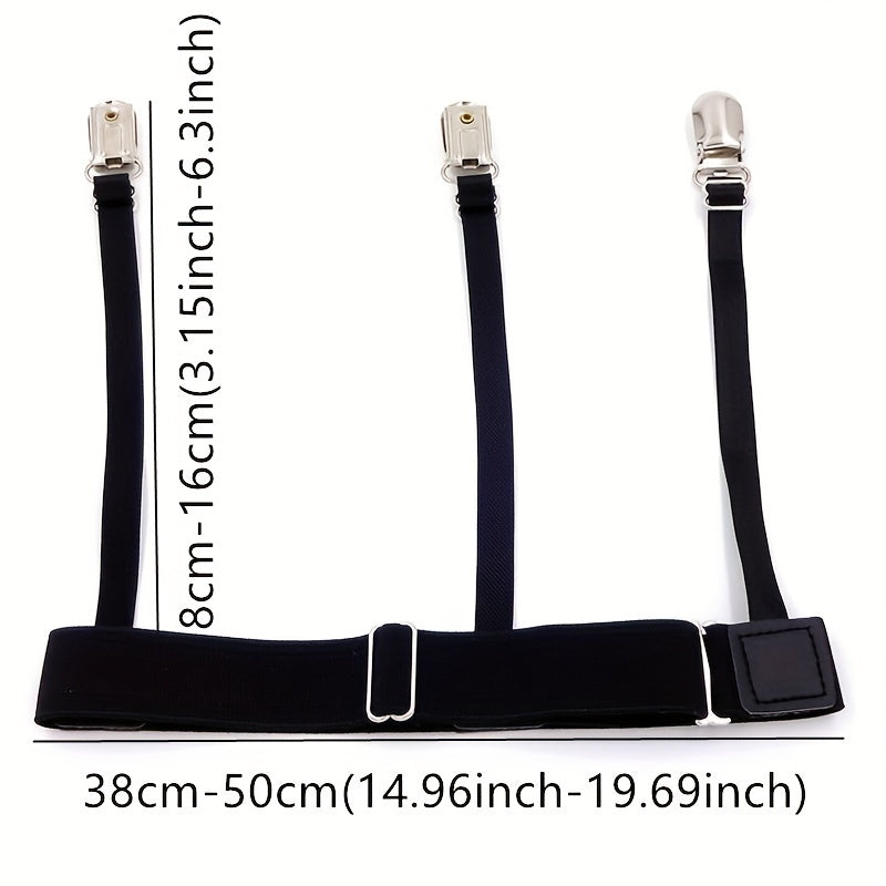 Men's Shirt Stay Suspenders Adjustable Elastic Shirt Tuck Suspenders
