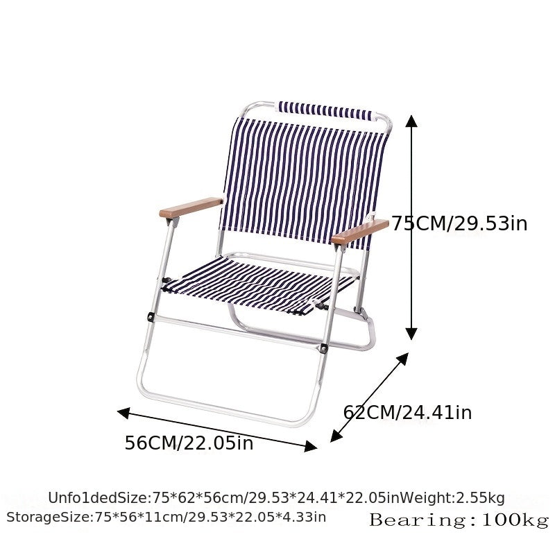 Foldable Camping Arm Chair Portable Outdoor Chair