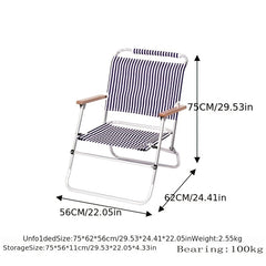 Foldable Camping Arm Chair Portable Outdoor Chair