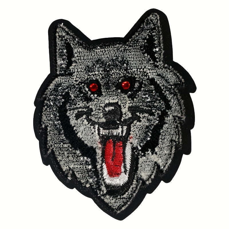Fierce Animal Iron on Embroidery Patches