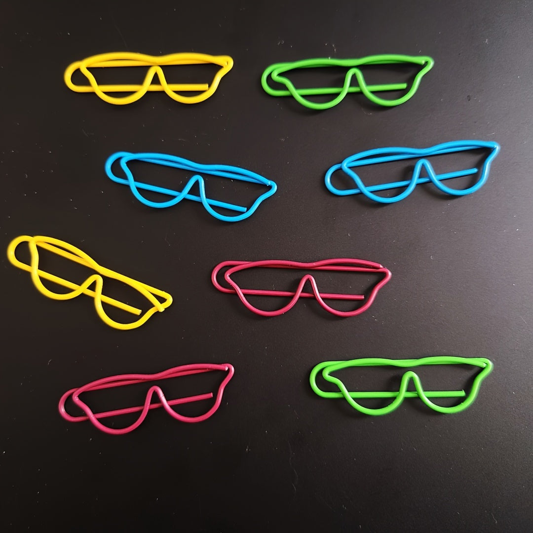 20pcs or 50pcs Mixed Glasses Shaped Paper Clips Bookmark Clips Metal Paper Files