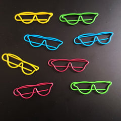 20pcs or 50pcs Mixed Glasses Shaped Paper Clips Bookmark Clips Metal Paper Files