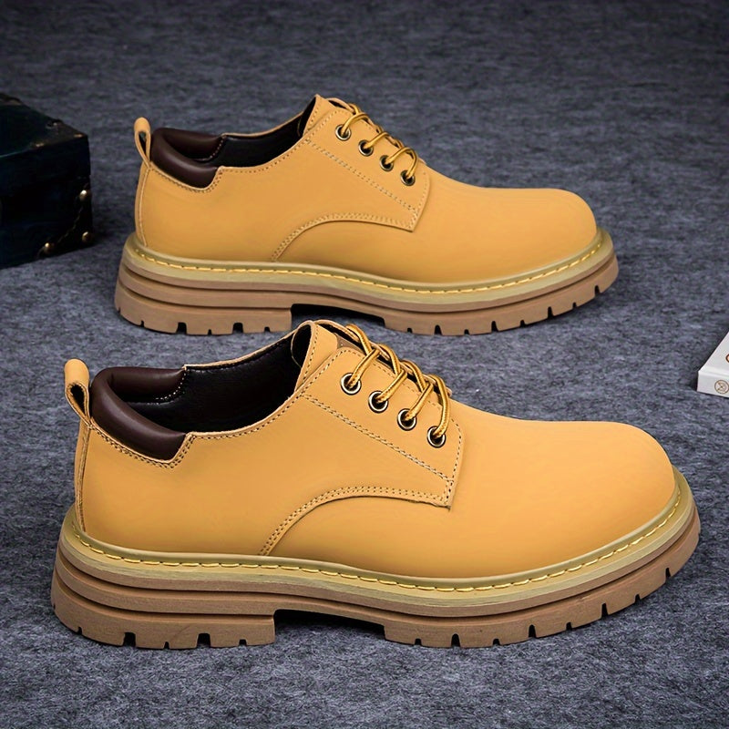Men's Classic Hiking Boots Comfy Non Slip Vintage Durable Lace Up Shoes