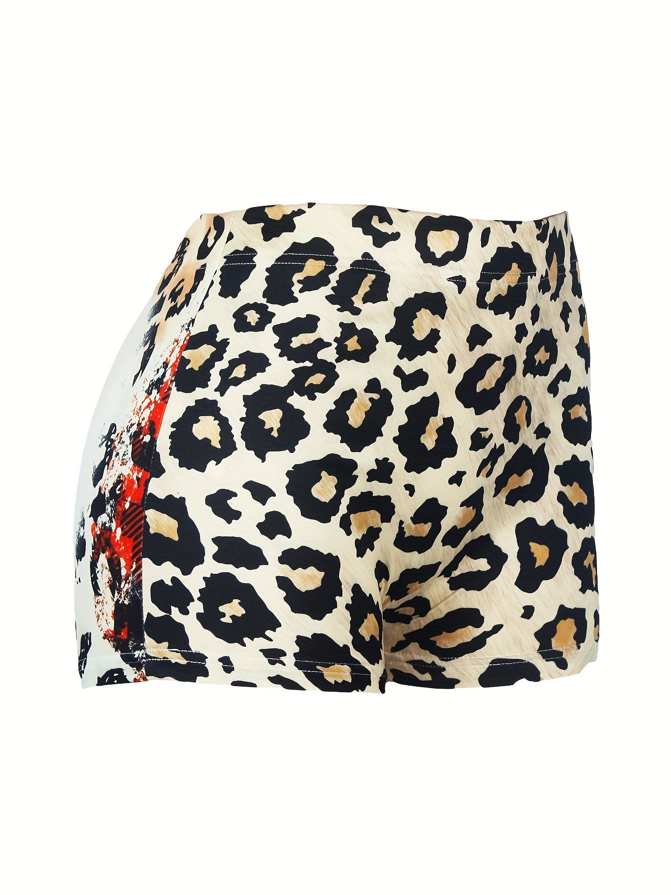 American Flag & Leopard Print Skinny Shorts Sexy Shorts For Spring & Summer