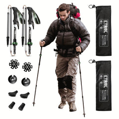 ETROL Carbon Fiber Trekking Pole Foldable and Collapsible for Mountaineering