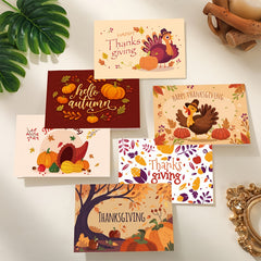 6pcs Thanksgiving Greeting Card w/ Envelope