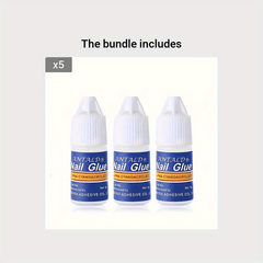 3pcs Nail Glue Transparent Adhesive Gem Gel Nail Art Manicure