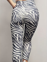  Mermaid Print High Rise Skinny Leggings