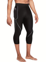 Quick Dry Cropped Leggings for Outdoor Running