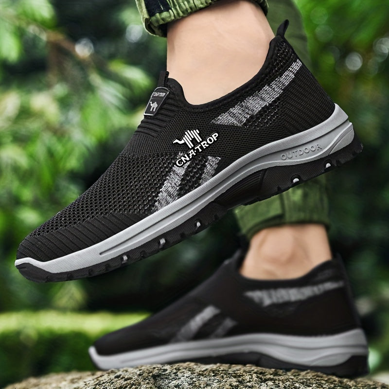 Men's Slip-On Walking Shoes Breathable Mesh Comfortable Sneakers