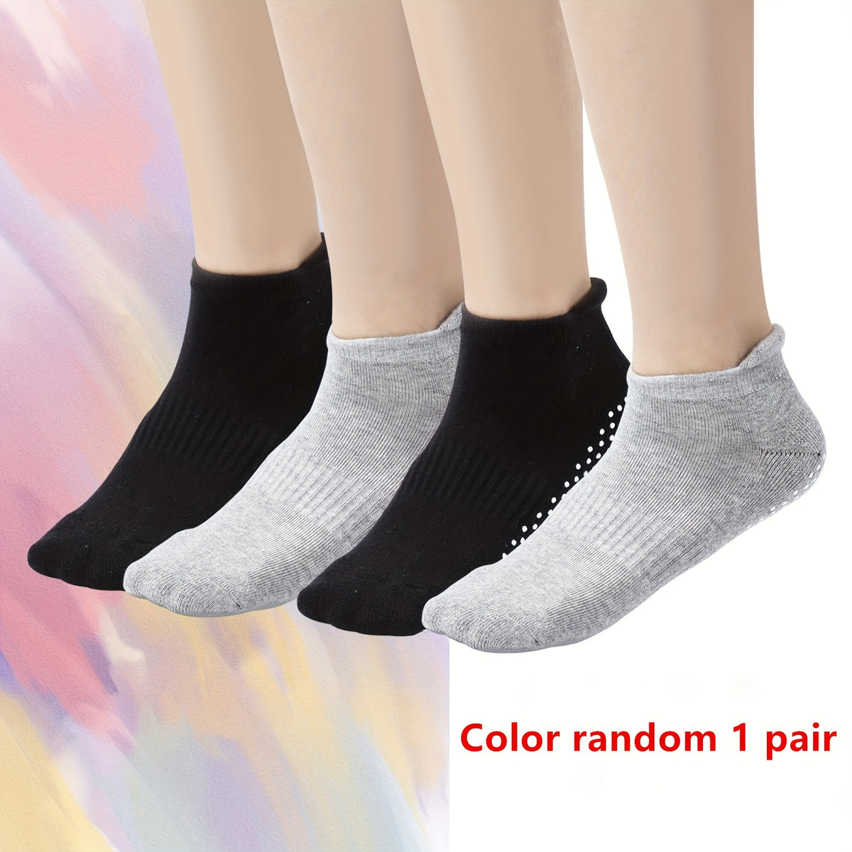 Non Slip Silicone Padded Grip Socks Yoga Workout Fitness Sport Socks