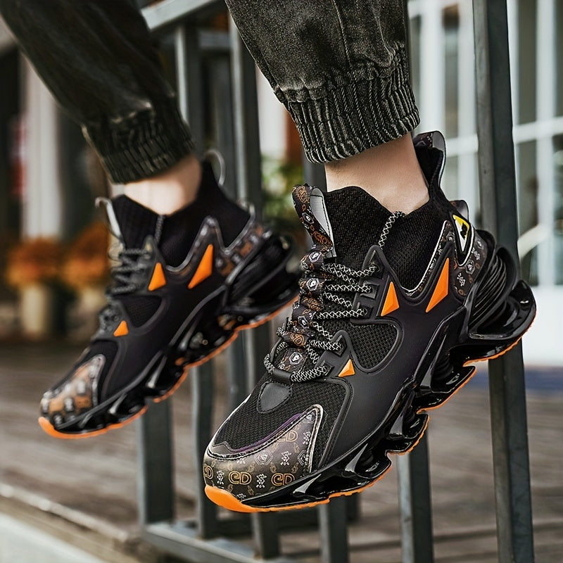 Men's Comfy Breathable Woven Knit Running Shoes