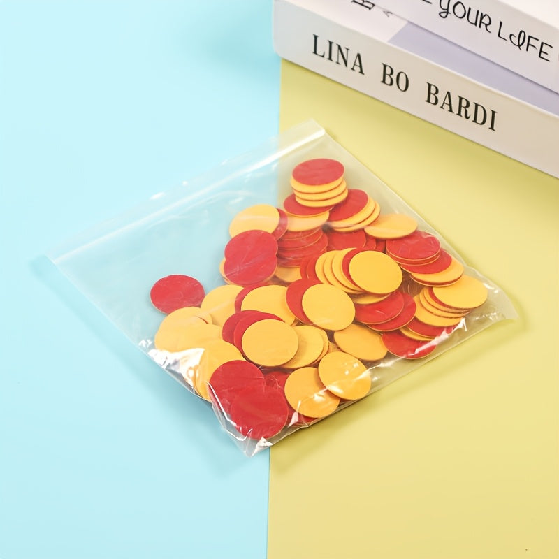25mm Dual Plastic Counting Chips 50pcs Math Rewards Educational Toy Red Yellow