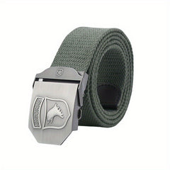 Canvas Tactical Belt Alloy Automatic Buckle Casual Men's Belt