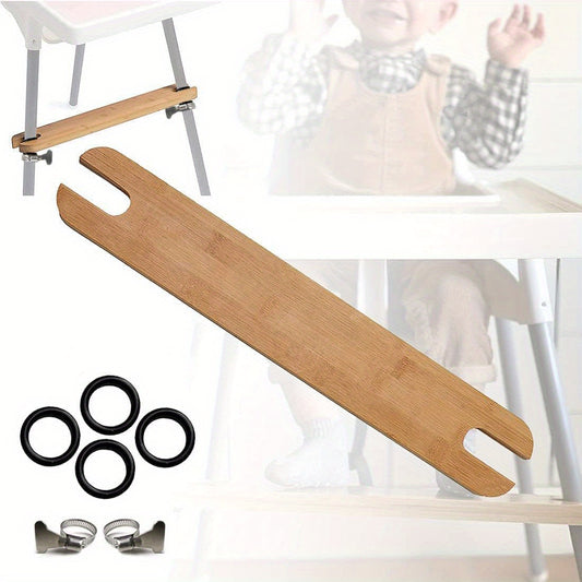 Adjustable Bamboo Baby High Chair Footrest