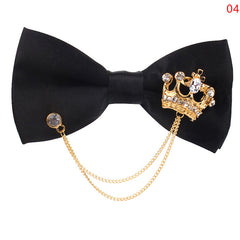 Metal Decor Bow Tie Uniform Bowtie Party Accessories For Women