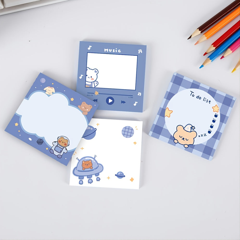 Cartoon Bear Sticky Notes 50sheets 3.15x3.15in