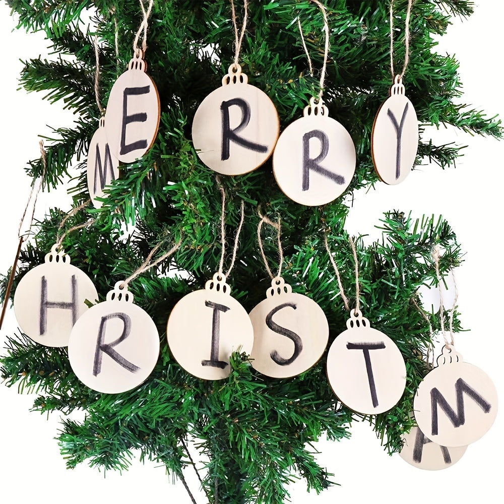 10pcs Wooden Slices 8.89cm DIY Christmas Decorations Craft Toys
