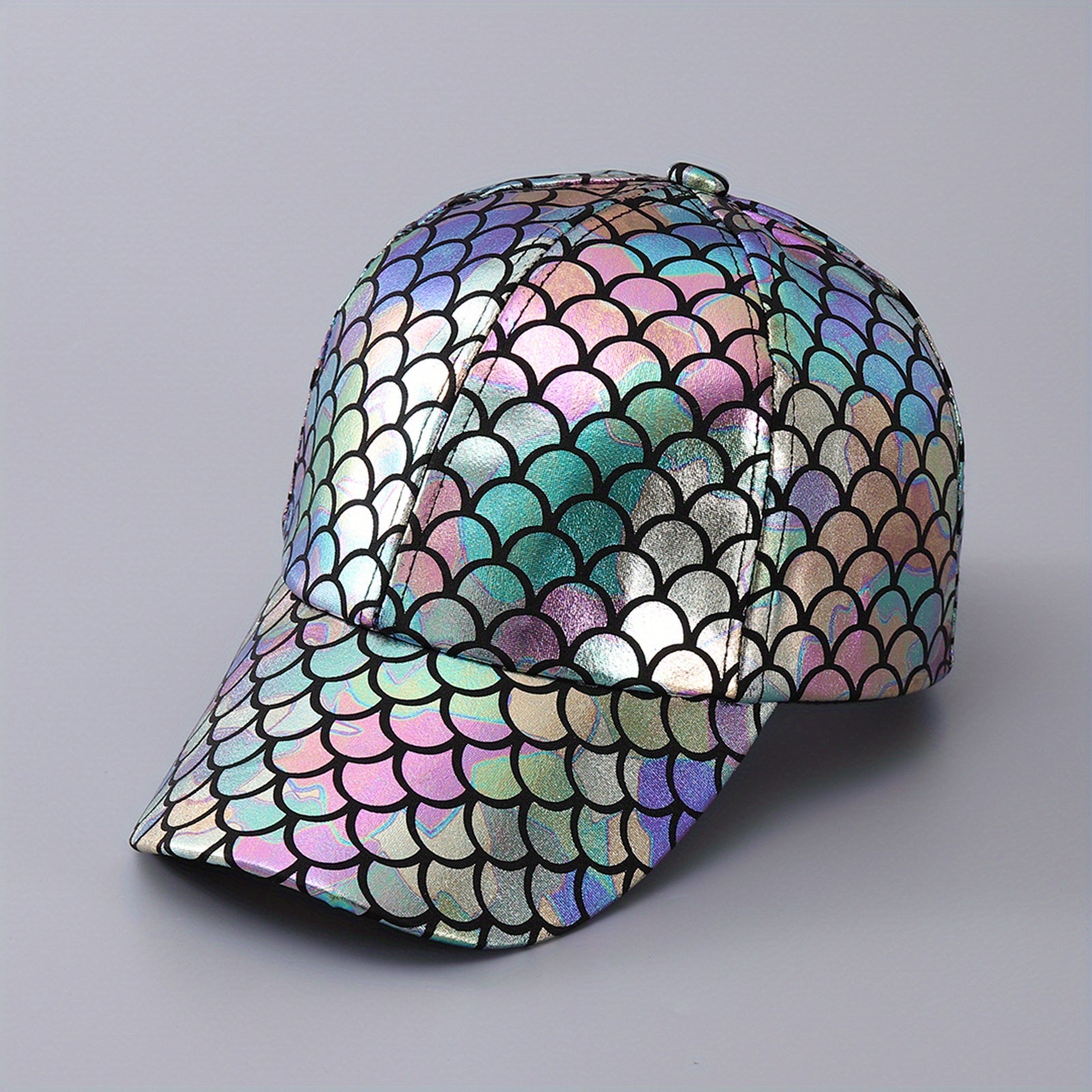 Men's Colorful Scale Checkered Baseball Cap