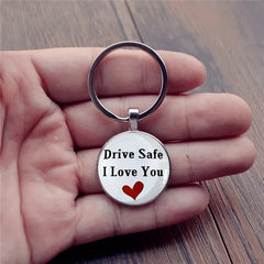 Vintage Drive Safe Keychain For Boys