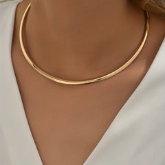 18K Plated Golden Collar Neck Ring Fine Jewelry Choker