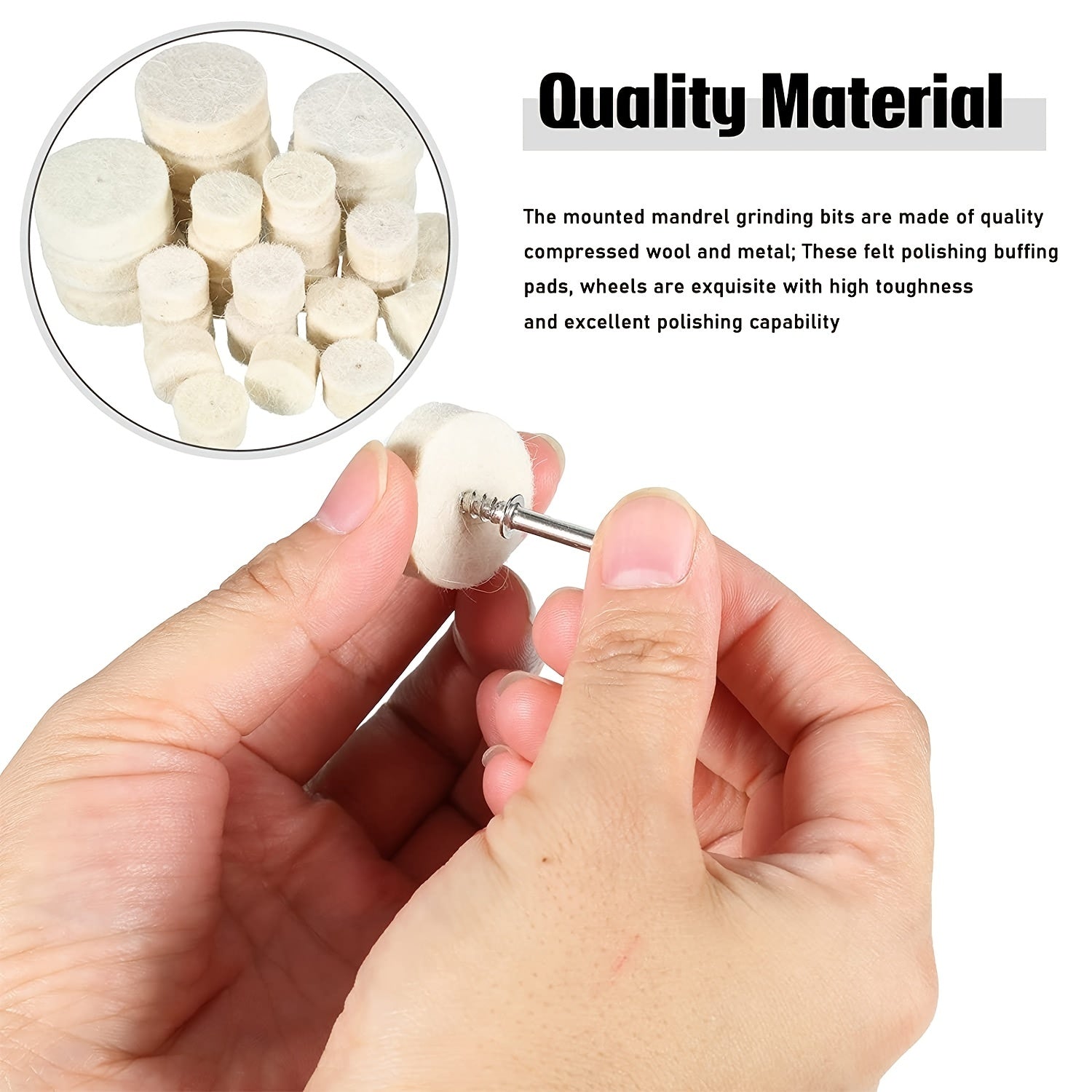 100pcs Polishing Buffing Wheel Rotary Tool Kit 1 8 Shank for Accessories