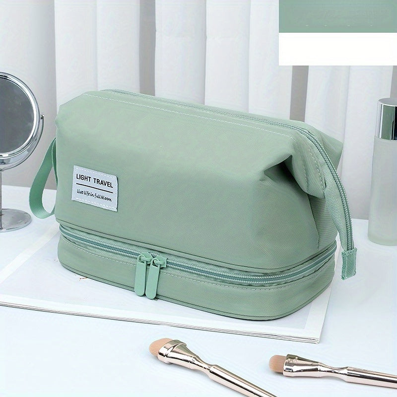 Versatile Makeup Zipper Bag Solid Portable Cosmetic Toiletry Wash Bag