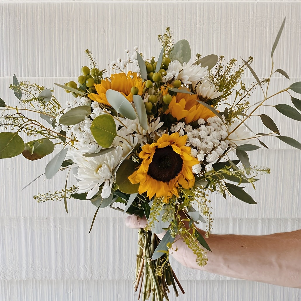6pcs Realistic Sunflower Flower for DIY Crafts and Home Decor