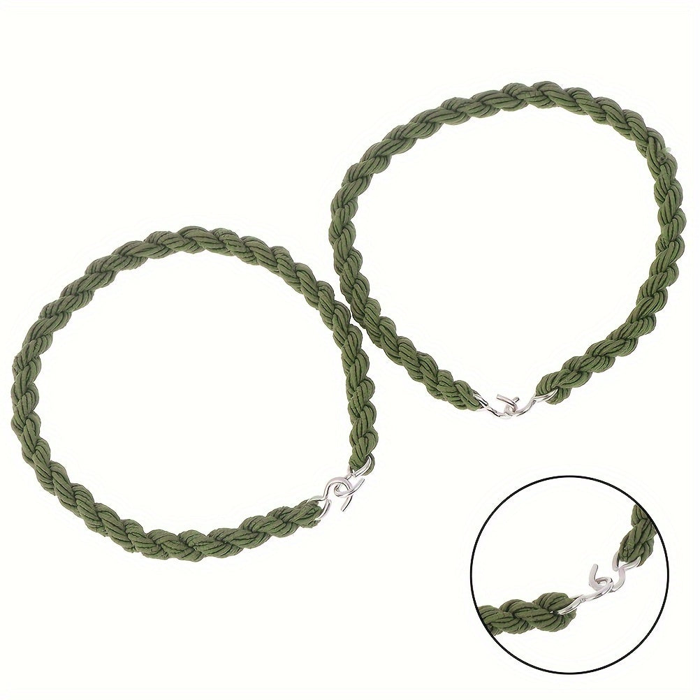 Boot Binding Rope w/ Metal Hooks Elastic Strap Military Accessories