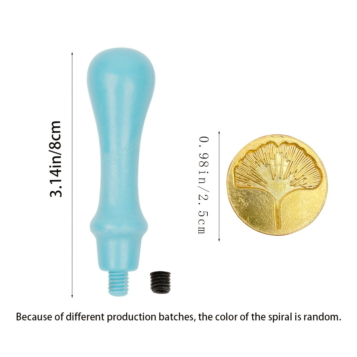 Ginkgo Leaf Fire Paint Seal Head & Handle Set