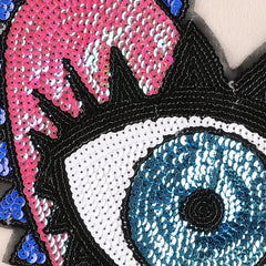 Sequin Eye Patches Iron On DIY Sewing Accessories for Jackets Clothes Hats Bags