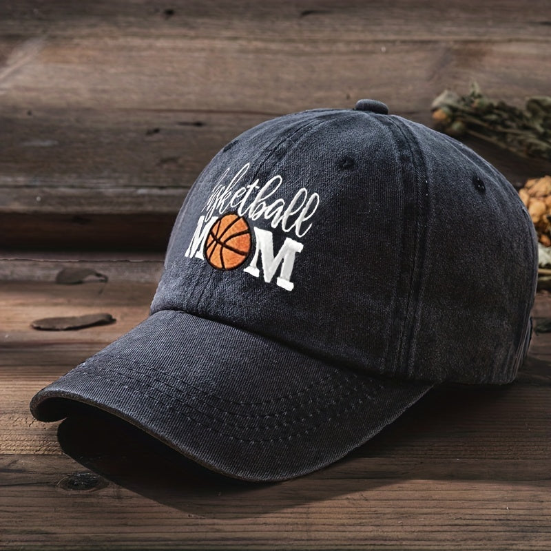 Basketball Mom Embroidered Baseball Cap Distressed Dad Hat