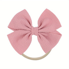 Girl's Bow Headband Soft Nylon Hair Elastic