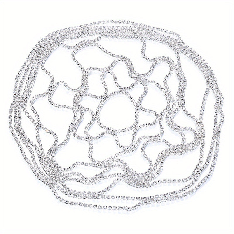 Rhinestone Head Chain with Tassel Bridal Hair Accessory