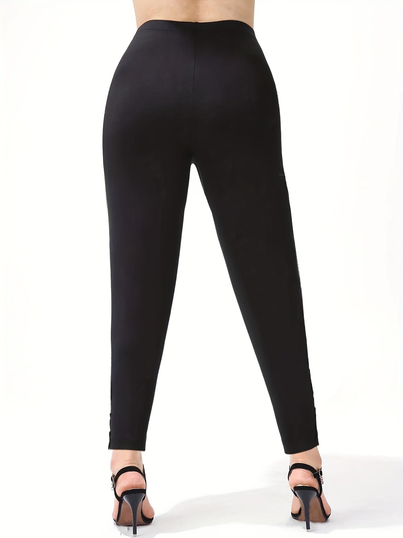 Butterfly Rhinestone Skinny Leggings Elastic Waist Stretchy Leggings