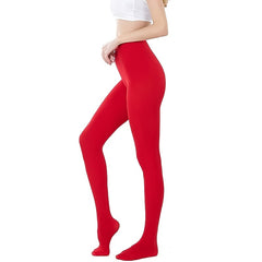 3 Pack Opaque Slim Tights High Waist Elastic Footed Pantyhose