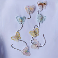 Colorful Butterfly Head Piece Flower Tassel Hair Accessories for Women