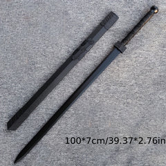 Wooden Samurai Sword With Sheath Halloween Decorative Props
