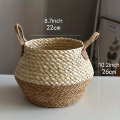 Seagrass Belly Basket: Storage & Plant Pot - Laundry, Picnic, Grocery