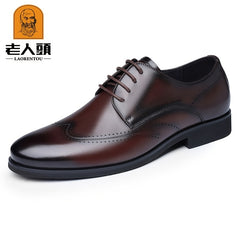 LAORENTOU Men's Wing Tip Leather Dress Shoes Oxford Shoes