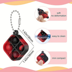 Mini Pop Keychain Fidget Toys Bulk Silicone Stress Relief Hand Toys For Toddlers