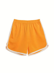4 Packs Girls Casual Active Shorts With Tie dye And Plain Colors
