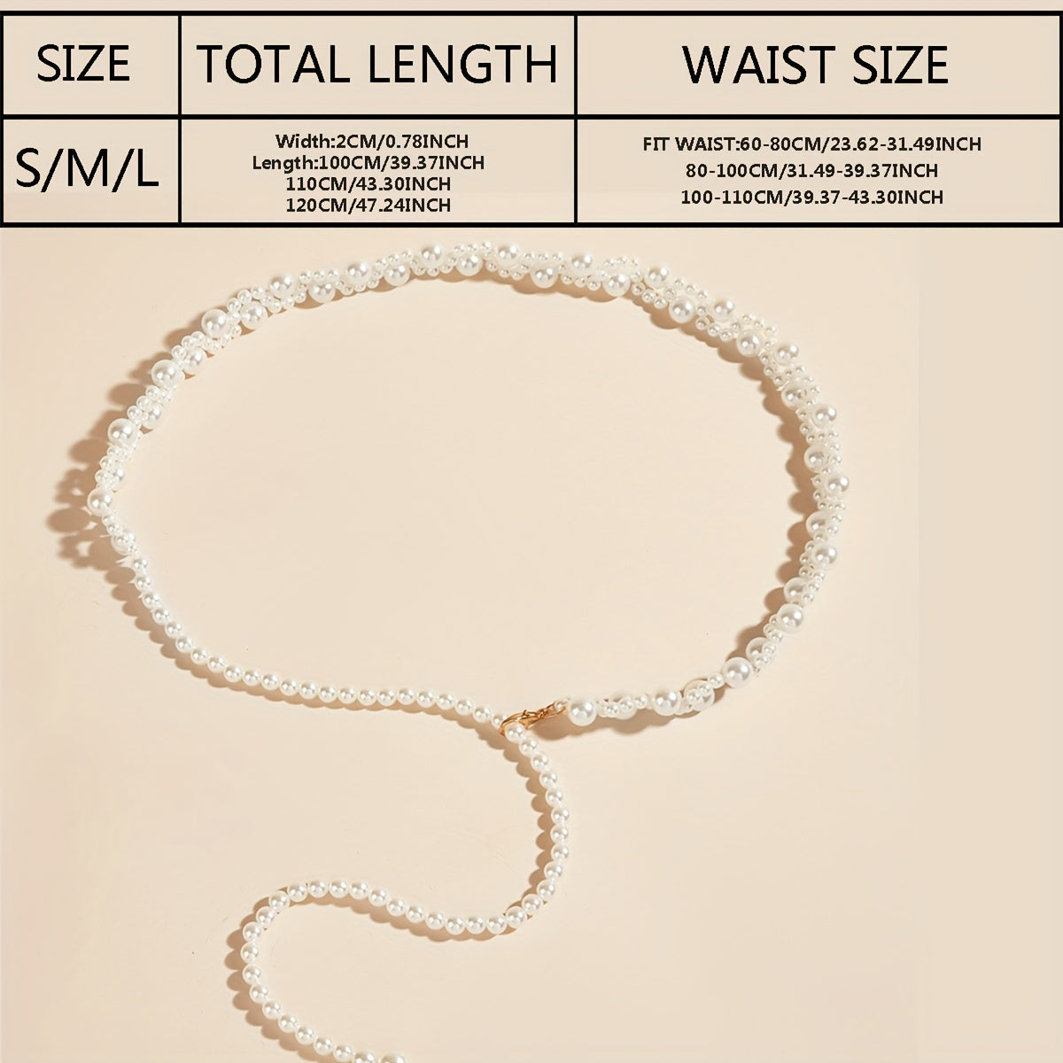 Vintage Faux Pearl Elastic Belt Women Dress Girdle